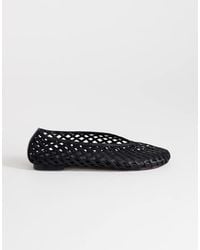 TOPSHOP - Luna Woven Ballet Flat - Lyst