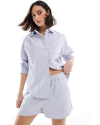 Brave Soul - Co-ord And White Stripe Shorts - Lyst