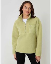 Threadbare - Half Zip Borg Fleece - Lyst