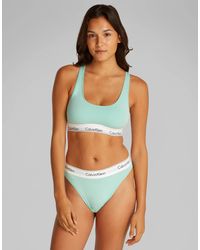 Calvin Klein - Modern cotton - tanga échancré - menthe - Lyst