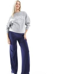 Mama.licious - Pantalones De Pernera Ancha Con Banda Por Encima Del Vientre De Mamalicious Maternity - Lyst
