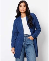 Threadbare - 'Rozanna' Cable Knit Cardigan - Lyst