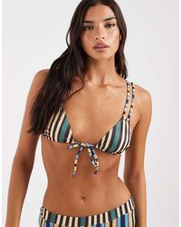 ASOS - Sammie Triangel Bikinitop Met Dubbele Bandjes - Lyst