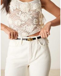 ASOS - Cintura Da Jeans Per Vita E Fianchi Nera Con Nodo - Lyst