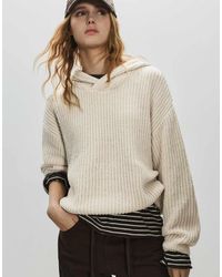 Pull&Bear - – chenille-kapuzenpullover - Lyst