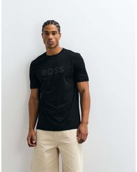BOSS - Regular Fit Tonal Logo T-shirt - Lyst