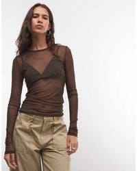 Noisy May - Mesh Long Sleeve Top - Lyst
