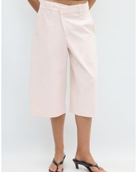 Stradivarius - Crossover Waist Smart Bermuda Shorts - Lyst