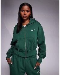 Nike - Phoenix Fleece Cropped Zip Through Hoodie - Lyst