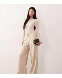 JDY Tall - High Waist Wide Leg Pants - Lyst