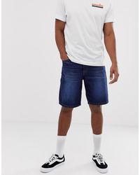 ASOS Skater Denim Shorts - Blue