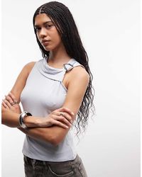 Barbour - Cinzia Drape Neck Hardware Top - Lyst