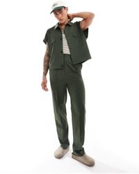 ASOS - – elegante hose mit hohem bund und geradem schnitt, kombiteil - Lyst