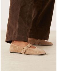 Mango - – flache schuhe aus wildleder - Lyst