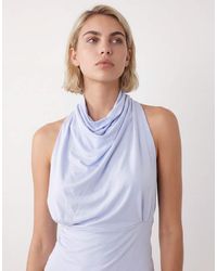 Weekday - Drape Halter Neck Top With Cinch Waist Detail - Lyst