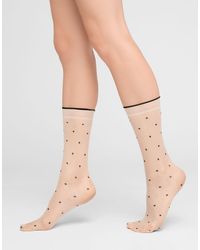 Calzedonia - Sheer Polka Dot Socks Without Elastic - Lyst