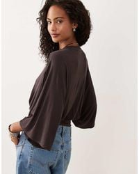 ASOS - Batwing Sleeve Cinched Waist Top - Lyst