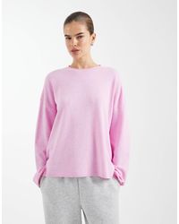 ONLY - Round Neck Boxy Knitted Top - Lyst