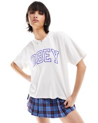 Obey - Collegiate Boxy T-shirt - Lyst