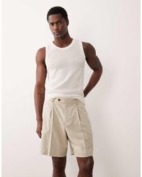 ASOS - Tailored Pleated Wide Shorts - Lyst