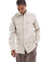 French Connection - French Connection Shirt With Double Breast Pockets - Lyst