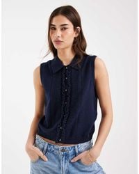 Levi's - Super Soft Mini Ruffle Knitted Vest - Lyst