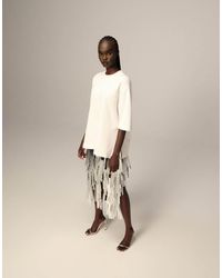 ARRANGE - Camiseta Blanca Extragrande Con Detalle De Costuras De Tejido Grueso De - Lyst