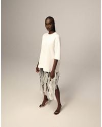 ARRANGE - T-Shirt Oversize Pesante Con Cuciture Bianca - Lyst