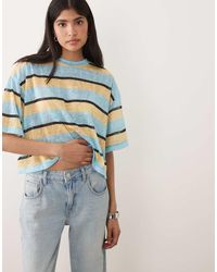 ASOS - Sheer Slub Short Sleeve Boxy Cropped T-shirt - Lyst
