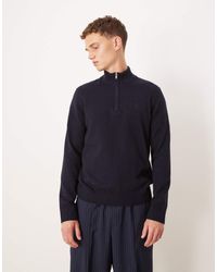 Abercrombie & Fitch - Jersey De Manga Larga Con Cremallera Corta Y Logo En El Pecho De - Lyst
