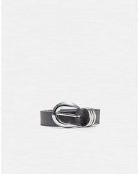 Stradivarius - Snakeskin Print Belt - Lyst