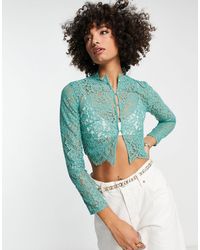& Other Stories - Cropped Lace Blouse - Lyst