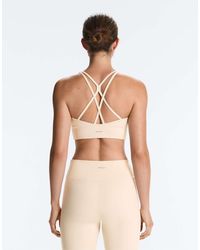 Oysho - Medium-support Comfortlux Sports Bra With Cups - Lyst