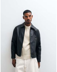Only & Sons - Faux Leather Zip Thru Jacket - Lyst