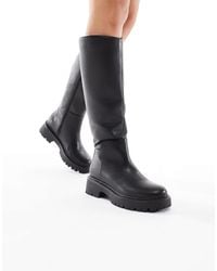 London Rebel - – olivia – klobige, kniehohe stiefel - Lyst