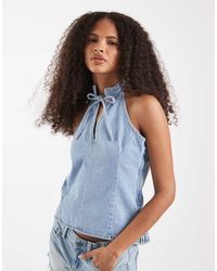 ASOS - Key Hole Mandarin Top - Lyst