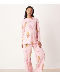 ASOS - Asos Design Maternity Gingerbread & Candy Cane Long Sleeve Top & Pants Pajama Set - Lyst