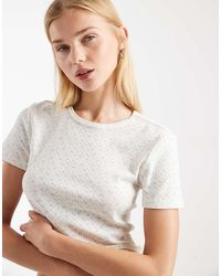 ONLY - Pointelle Knit Baby T-shirt - Lyst