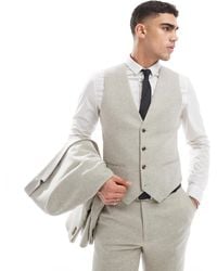 ASOS - – schmal geschnittene anzugweste aus tweed mit wollanteil - Lyst