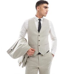 ASOS - Slim Suit Waistcoat With Wool - Lyst