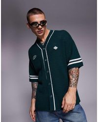 The Couture Club - Camiseta Verde Bosque Extragrande De Estilo Béisbol De Punto De - Lyst