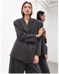 ASOS - Double Breasted Mansy Blazer - Lyst