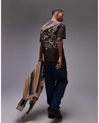TOPMAN - T-shirt oversize à imprimé farmers market devant et au dos - foncé - Lyst