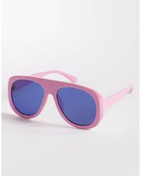 Kaiia - Exclusive Chunky Lens Aviator Sunglasses - Lyst