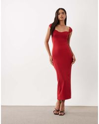 Oh Polly - Modal Sweetheart Neck Cap Sleeve Maxi Dress - Lyst
