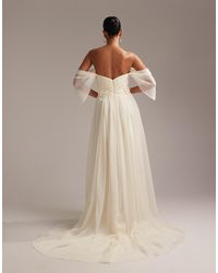 ASOS Savannah Vintage Embroidered Wedding Dress With Flutter Sleeve in White | Lyst ASOS Savannah Vintage Embroidered Wedding Dress With Flutter Sleeve in White | Lyst