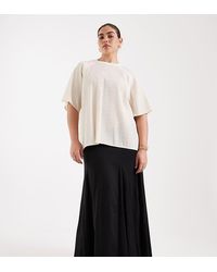 ASOS - Asos Design Curve Cotton Godet Maxi Skirt - Lyst