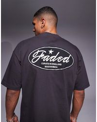Faded Store - Contrast Script Logo Back Print T-shirt - Lyst