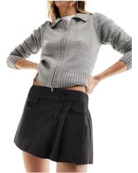 Pull&Bear - Pleated Tailored Micro Mini Skirt - Lyst