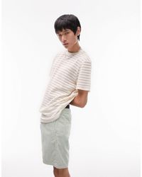 TOPMAN - T-shirt oversize en maille crochet - écru - Lyst